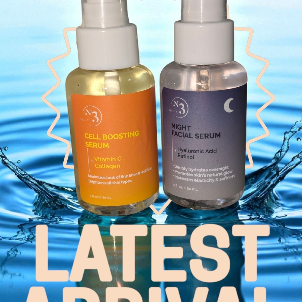 Cell Boosting and Night Facial Serum Duo - Orange and Blue